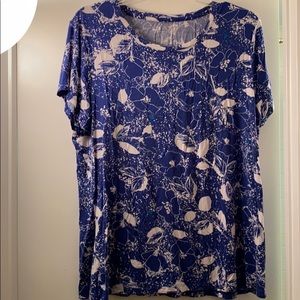 Apt.9 blues and white floral blouse XXL preloved